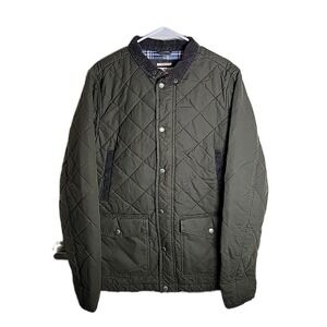 Fat Face Men's Hayle Quilted Jacket Size SMALL. CHORE, OLIVE GREEN & Lined, TALL